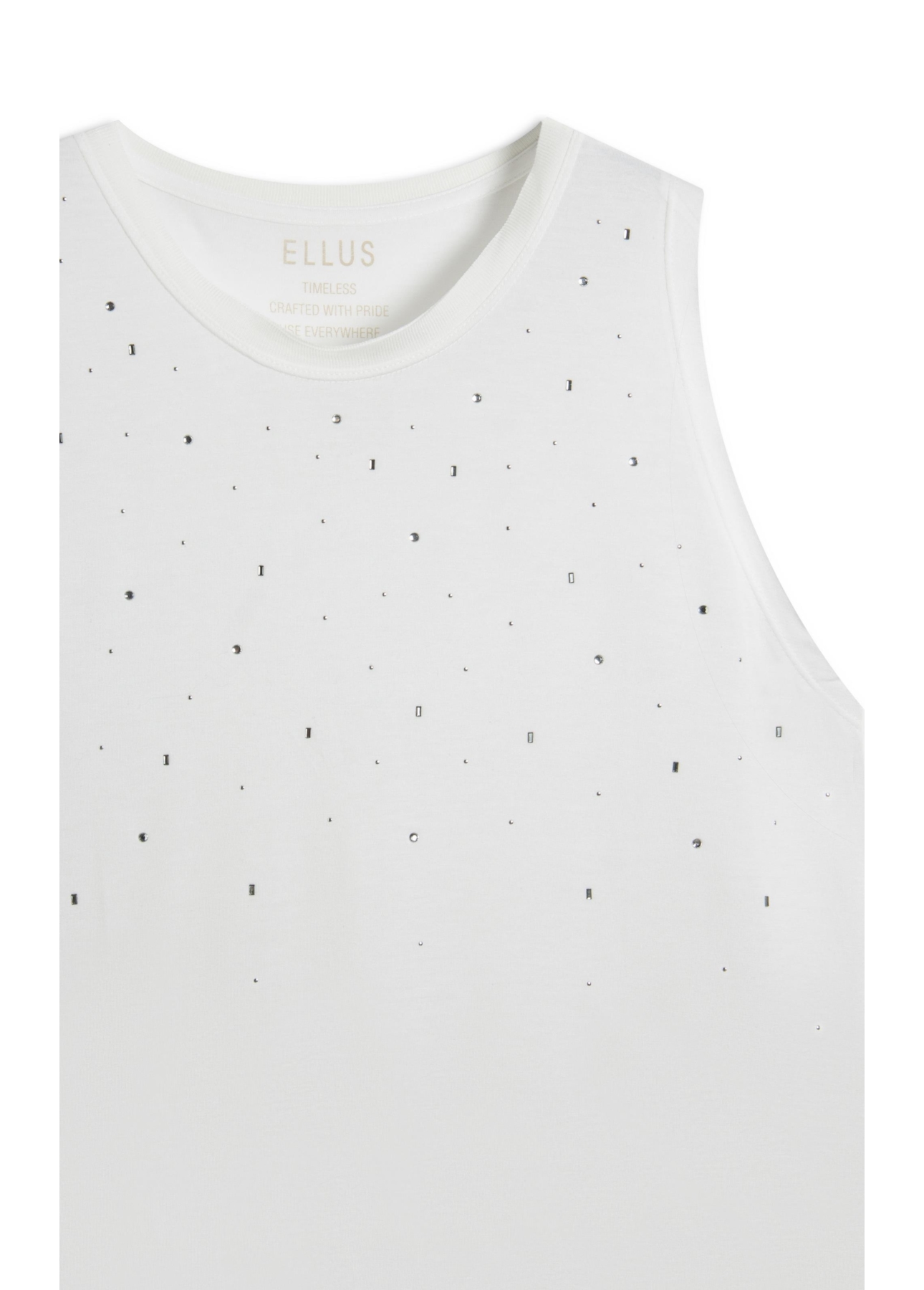 Blusa  Visco Shine Hotfix Off White