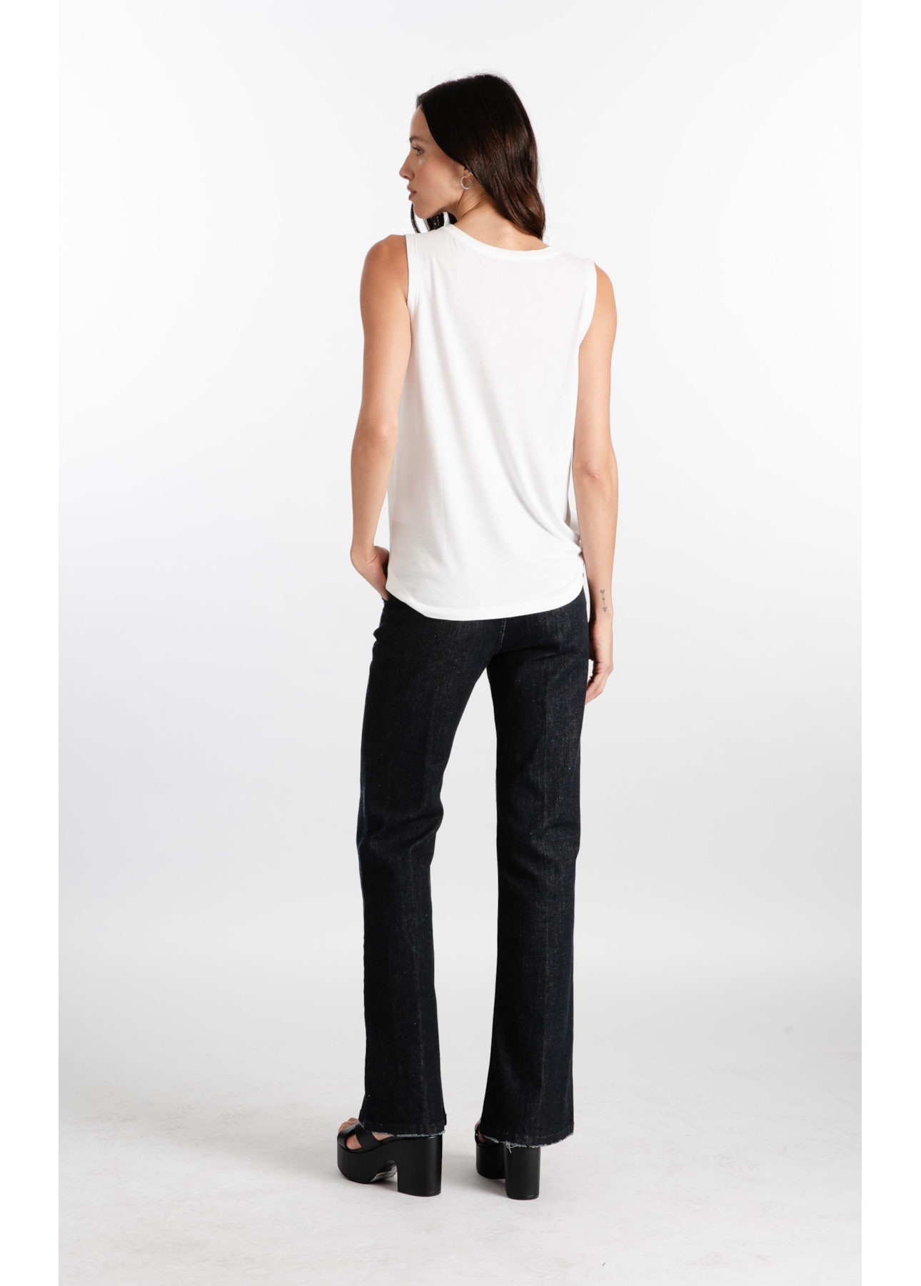 Blusa  Visco Shine Hotfix Off White
