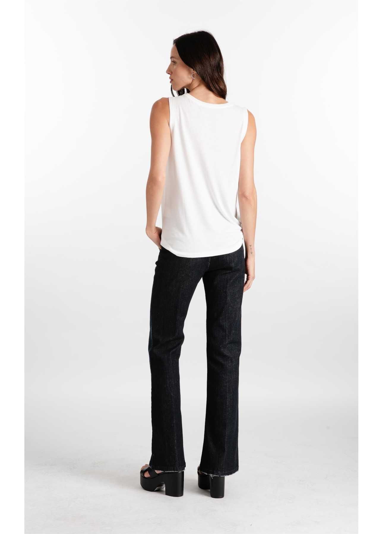 Blusa  Visco Shine Hotfix Off White