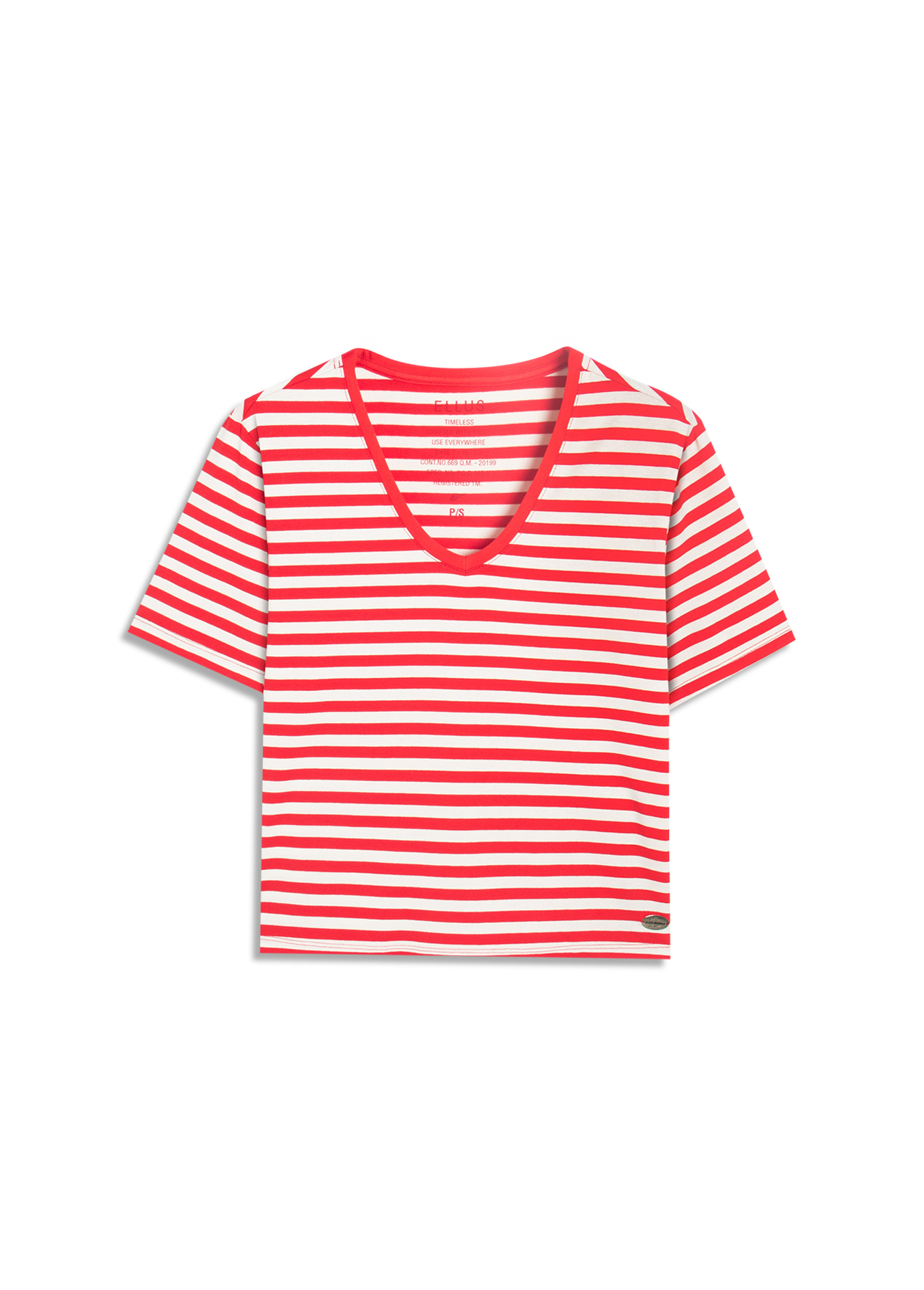 Blusa Visco Striped Vermelho
