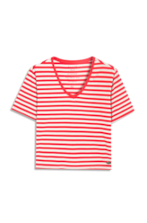 Blusa Visco Striped Vermelho