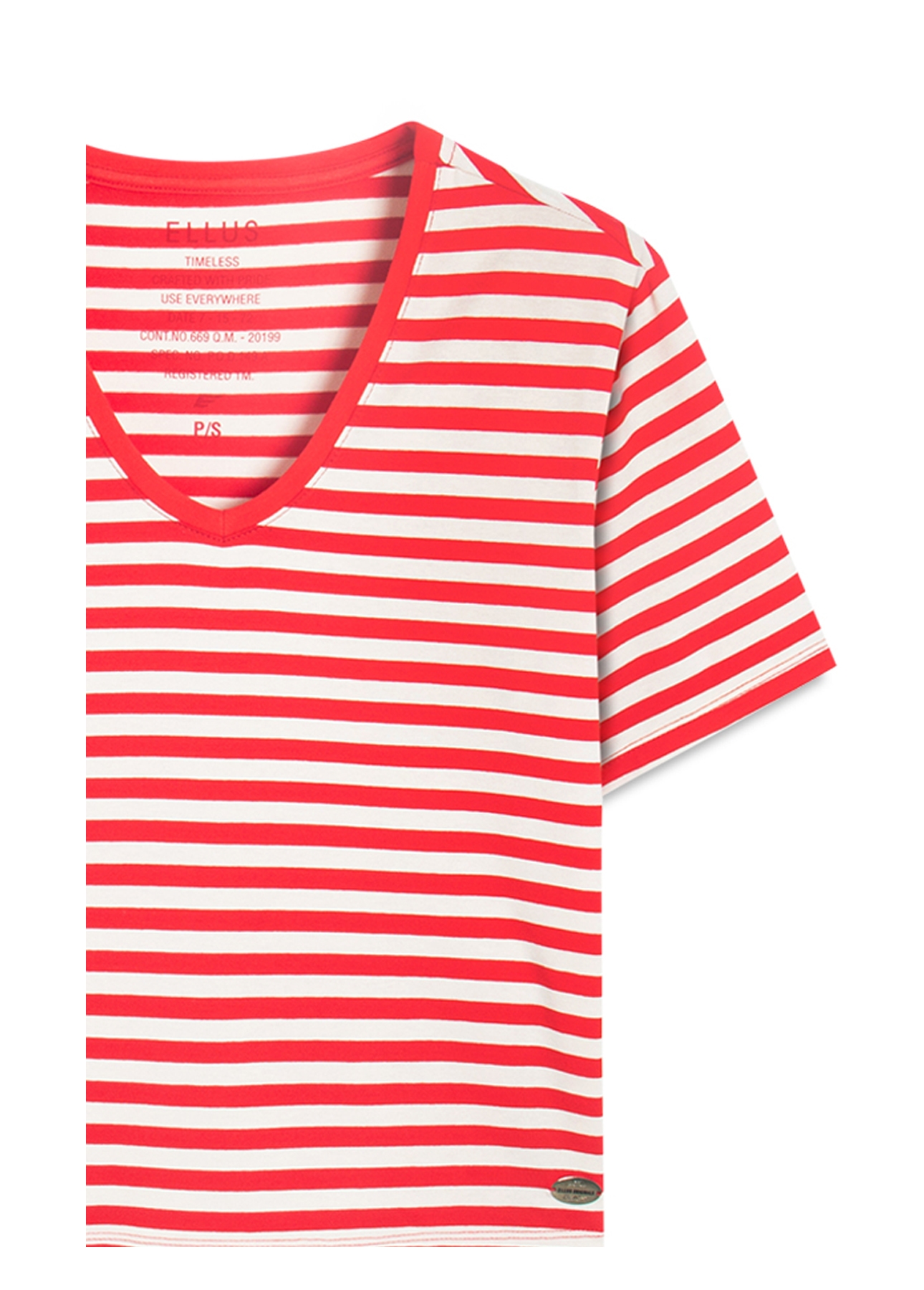 Blusa Visco Striped Vermelho