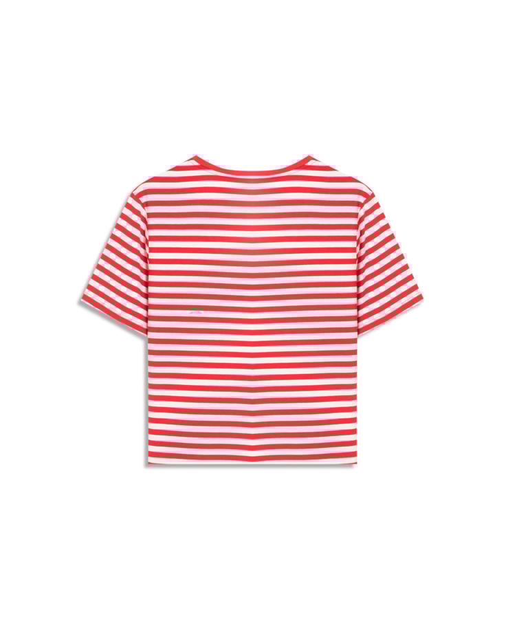 Blusa Visco Striped Vermelho