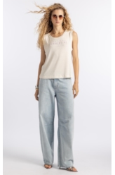 Blusa Viscolinen Ellus Manufacturing Boyish Natural