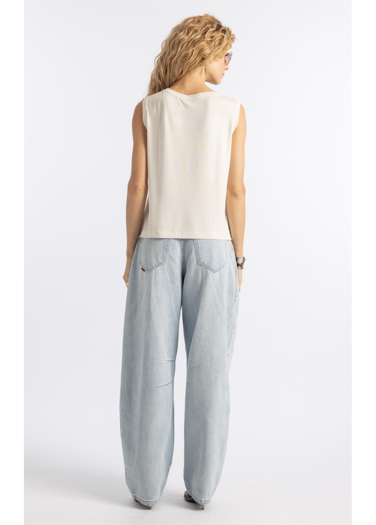 Blusa Viscolinen Ellus Manufacturing Boyish Natural