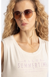 Blusa Viscolinen Ellus Manufacturing Boyish Natural