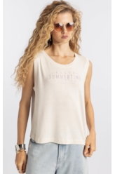 Blusa Viscolinen Ellus Manufacturing Boyish Natural