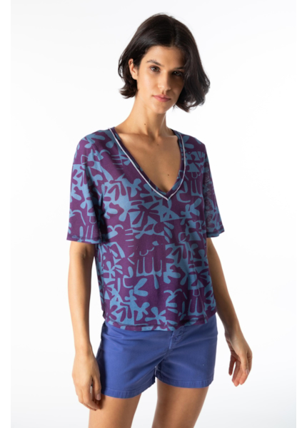 Blusa Viscolinho Mosaico Padrao 1