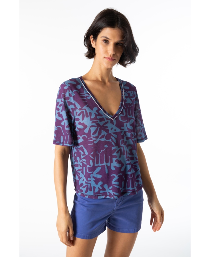 Blusa Viscolinho Mosaico Padrao 1
