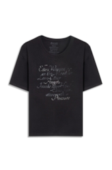Blusa Viscolycra Arte Frase Preto