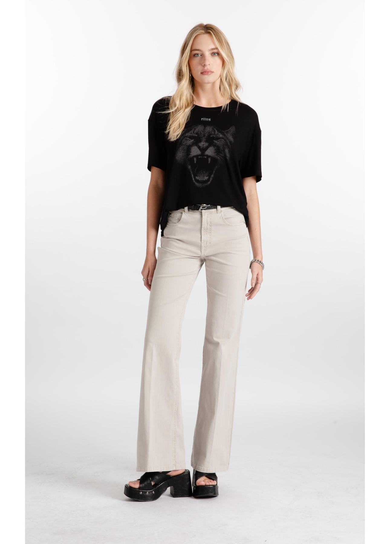 Blusa Viscolycra Cougar Preto