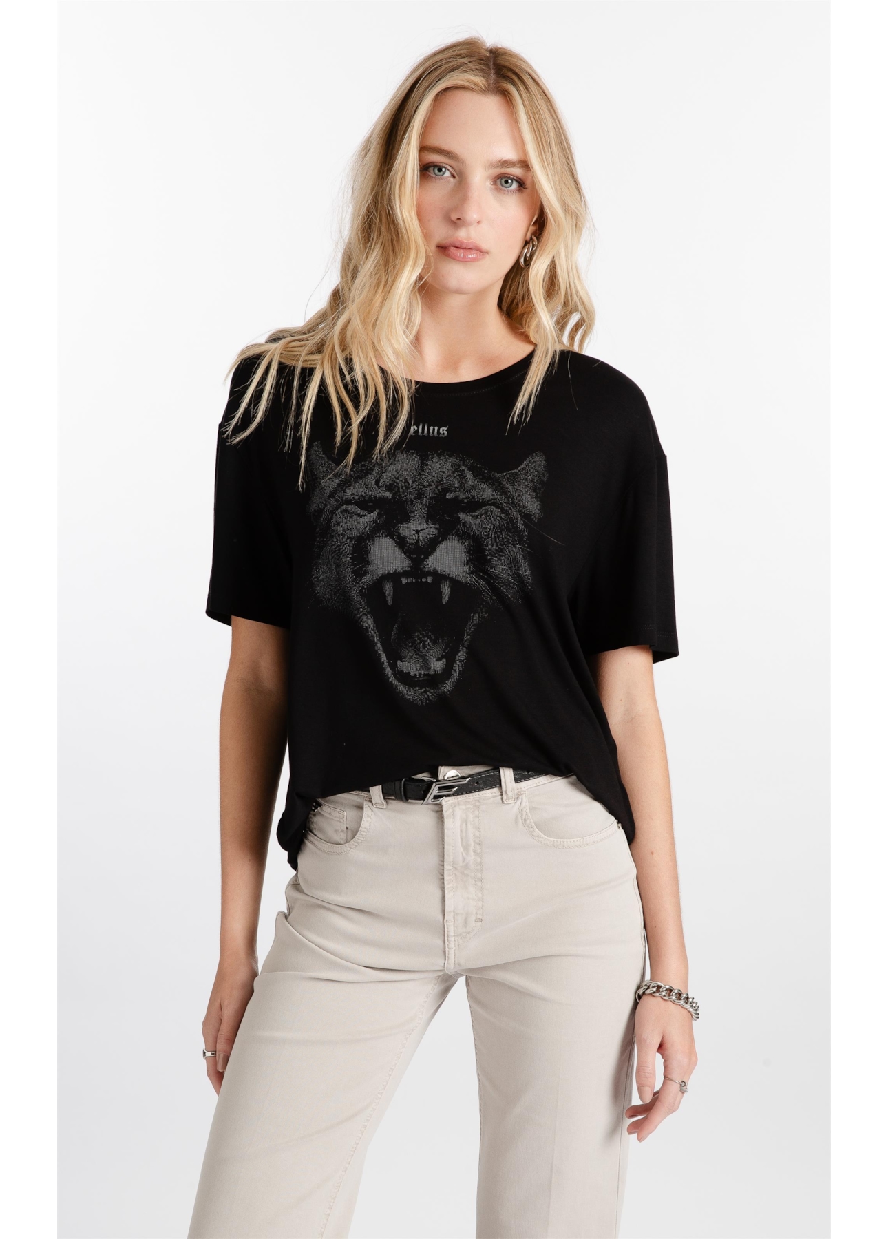 Blusa Viscolycra Cougar Preto