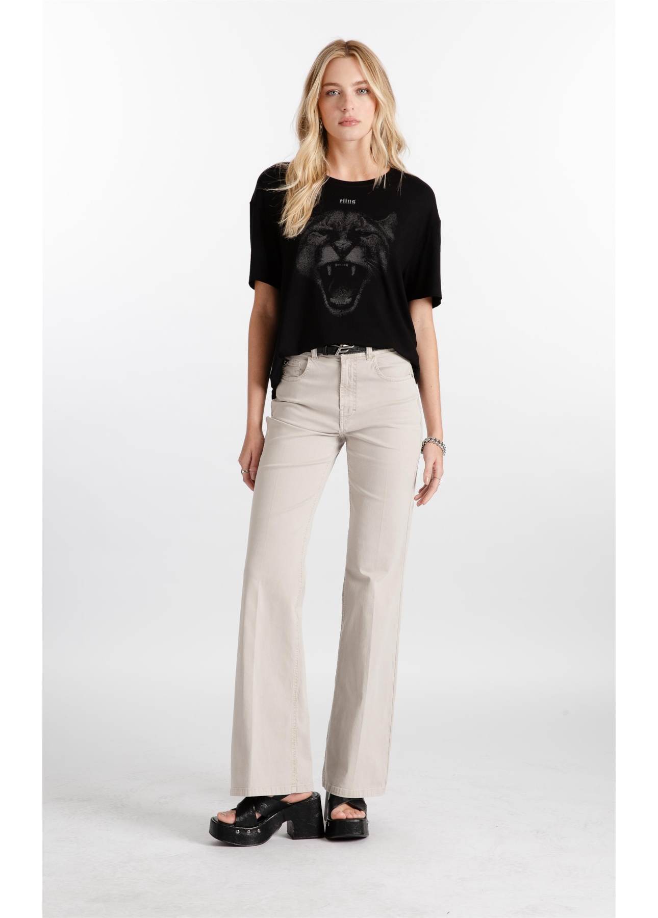 Blusa Viscolycra Cougar Preto