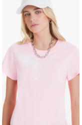 Blusa Viscolycra Ellus Classic Pink Fluor