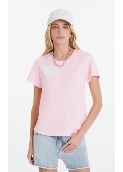 Blusa Viscolycra Ellus Classic Pink Fluor