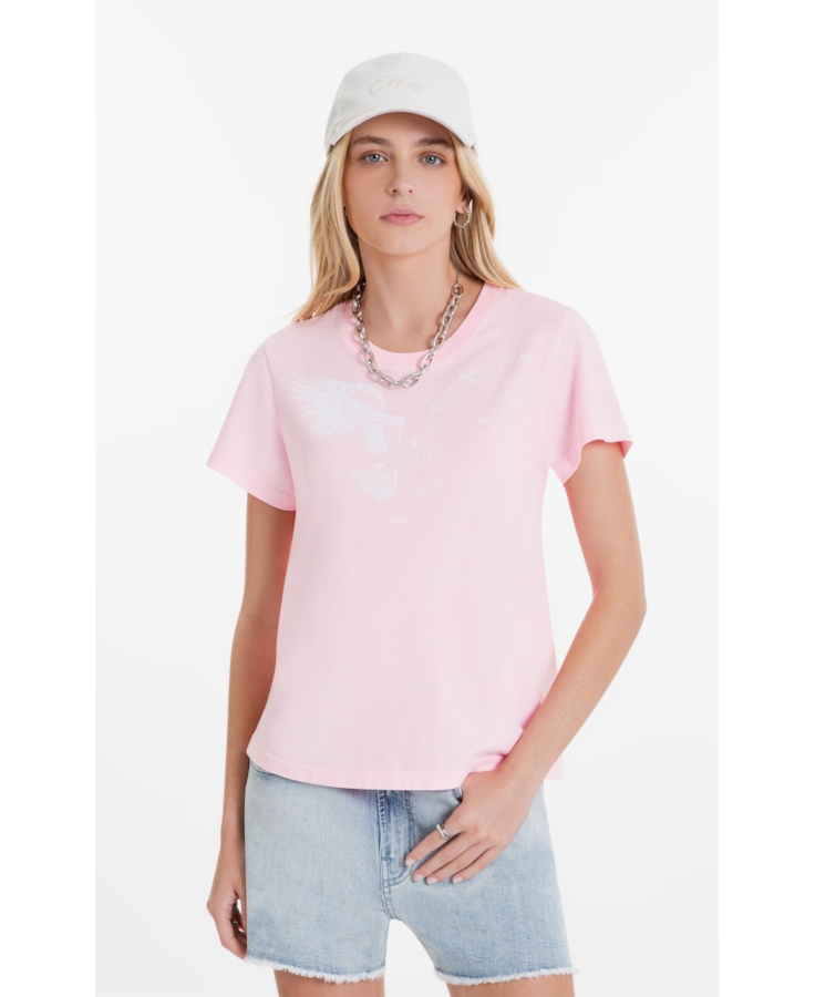 Blusa Viscolycra Ellus Classic Pink Fluor