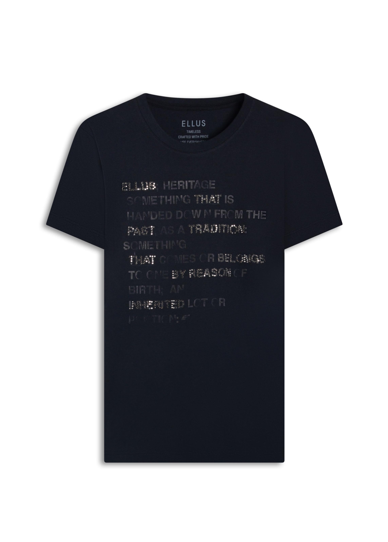 Blusa Viscolycra Ellus Heritage Boxy Preto