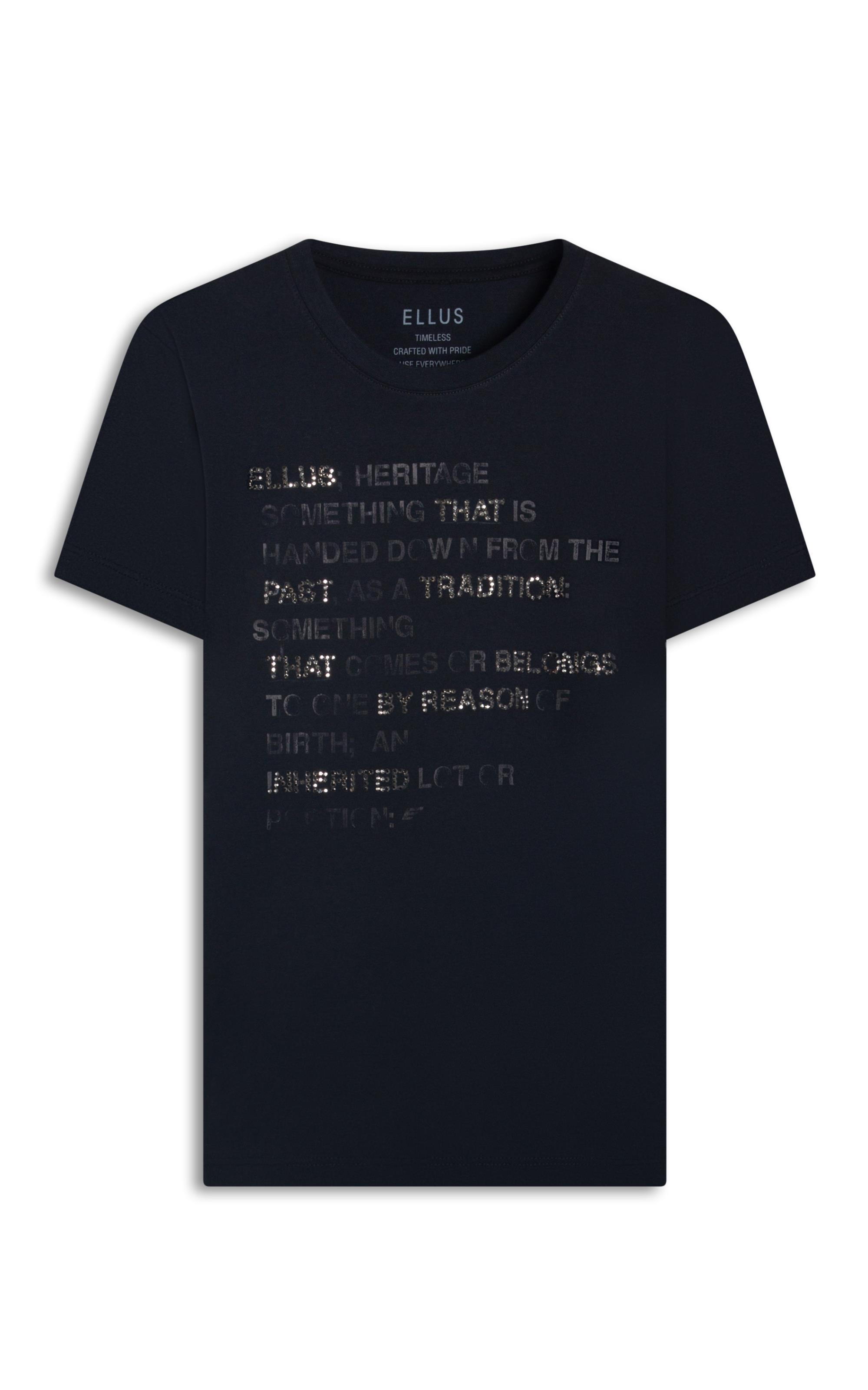 Blusa Viscolycra Ellus Heritage Boxy Preto