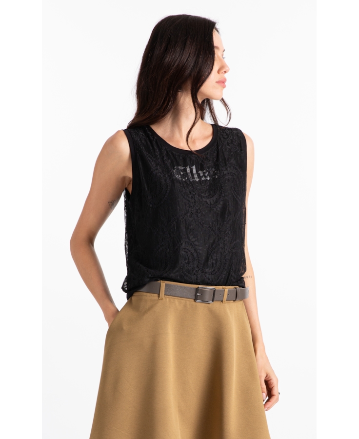 Blusa Viscolycra Lace  Boyish Preto