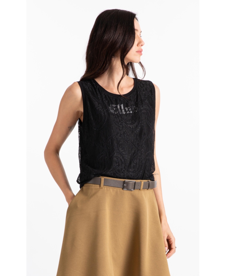 Blusa Viscolycra Lace  Boyish Preto
