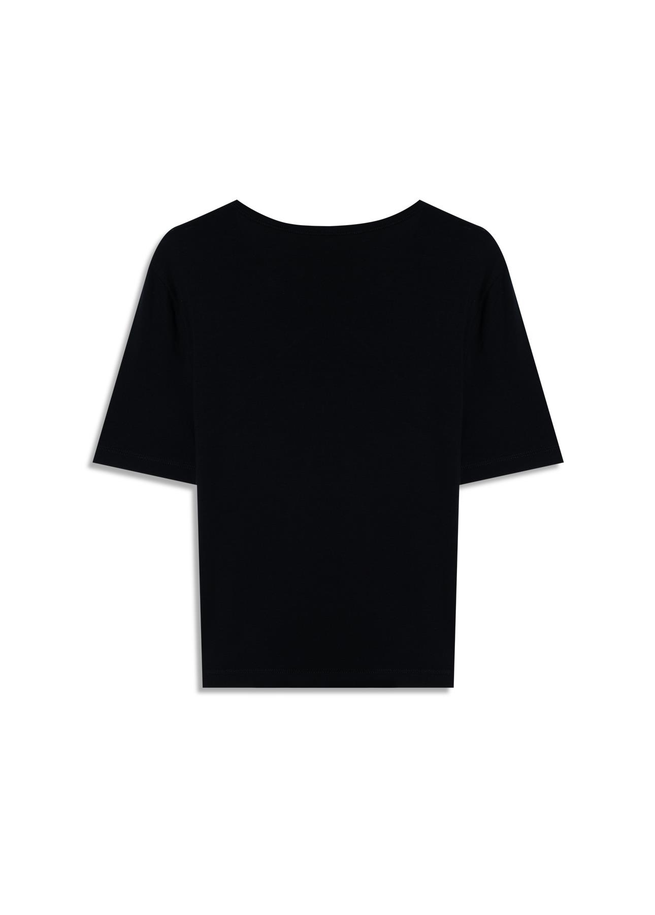 Blusa Viscolycra Lace Tiger Boxy Preto