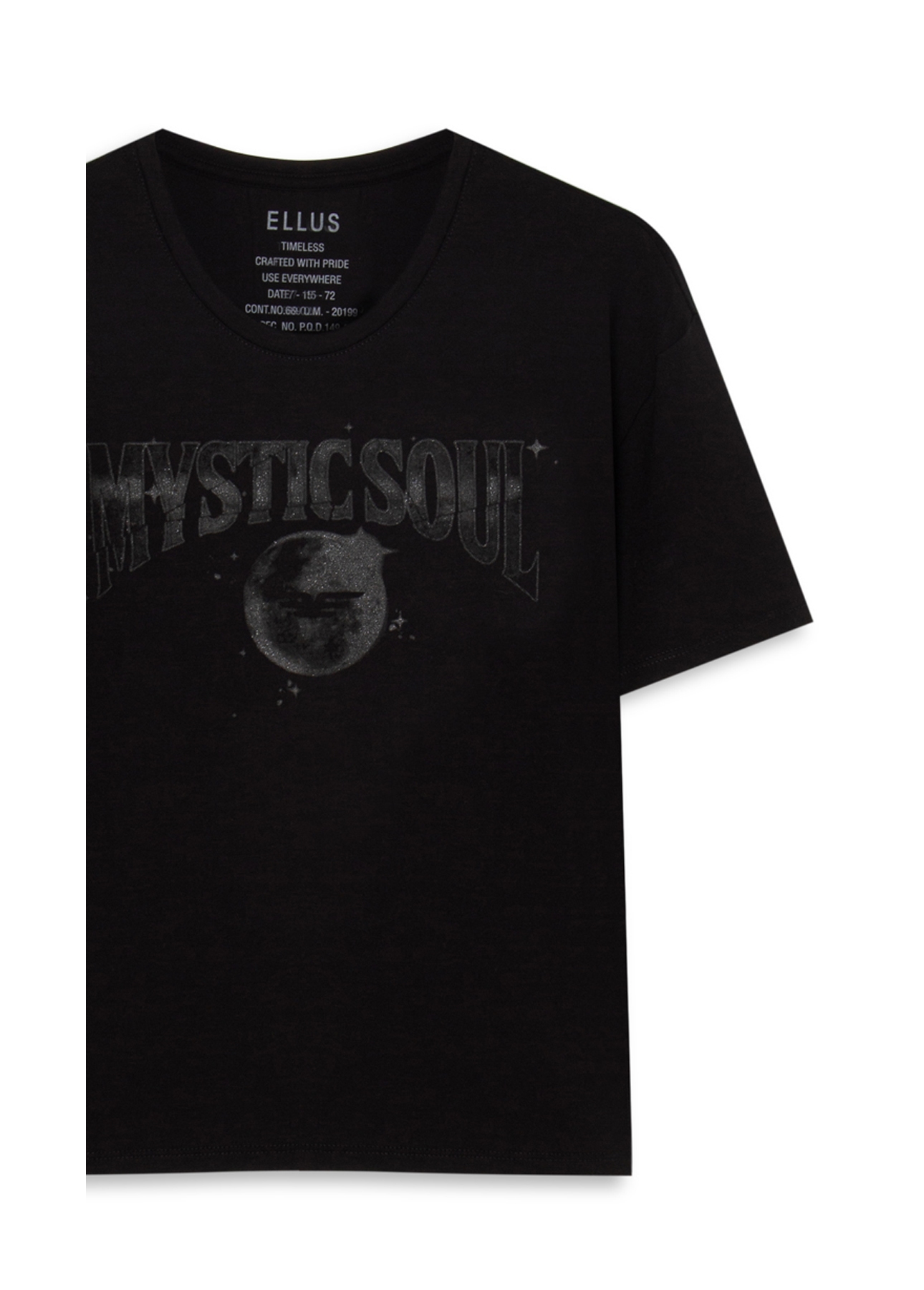 Blusa Viscolycra Mystic Soul Boxy Preto