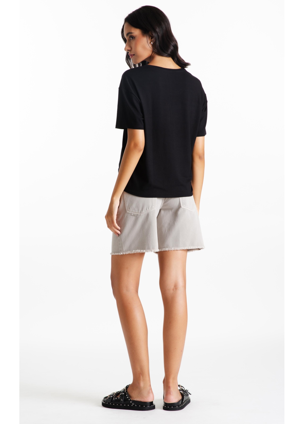 Blusa Viscolycra Mystic Soul Boxy Preto