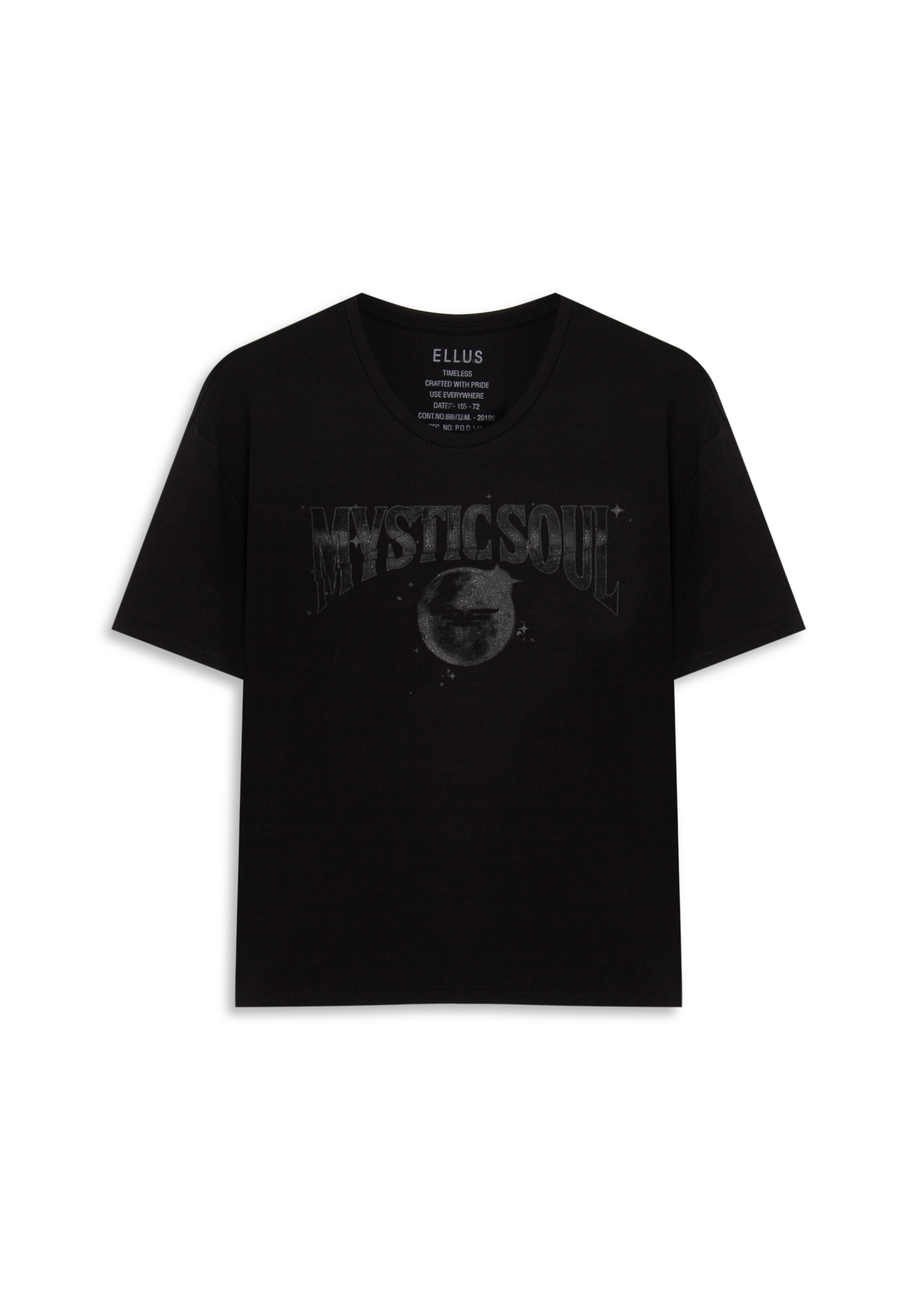 Blusa Viscolycra Mystic Soul Boxy Preto