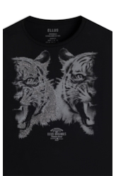 Blusa Viscolycra Tigers Boxy Preto