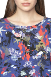 Blusa Viscose Deep Sea Estampado