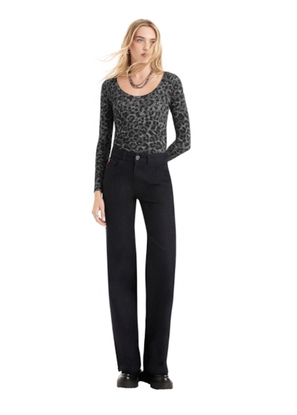 Blusa Viscotricot Animal Print Animal Print Plumbo