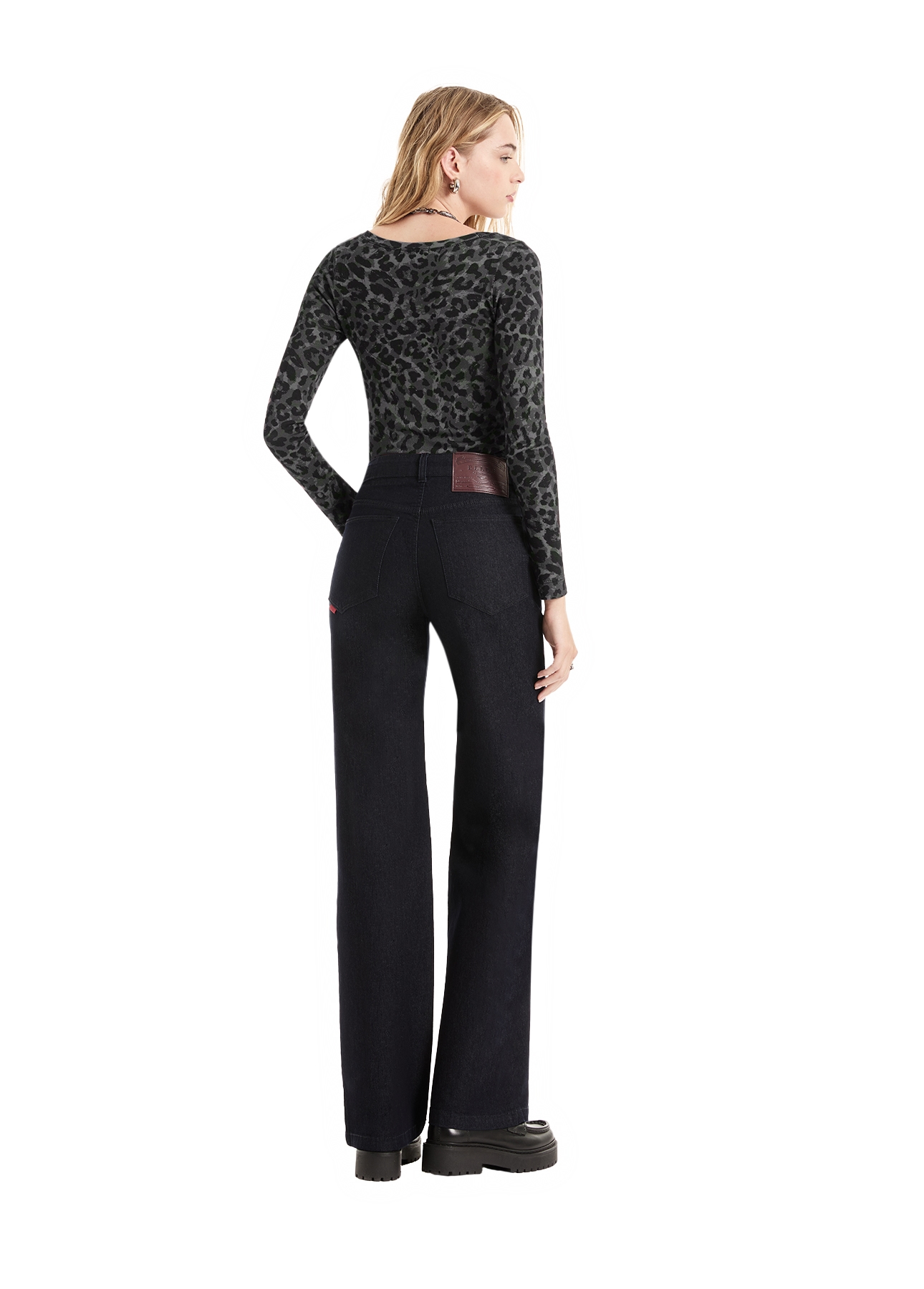 Blusa Viscotricot Animal Print Animal Print Plumbo