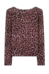 Blusa Viscotricot Animal Print Animal Print Rosa