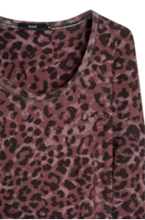 Blusa Viscotricot Animal Print Animal Print Rosa