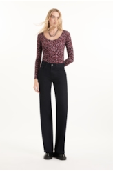 Blusa Viscotricot Animal Print Animal Print Rosa