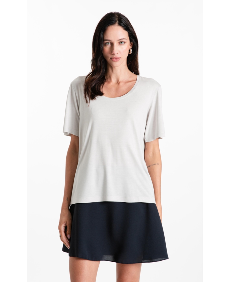 Blusa Viscotricot Ellus Classic Silver