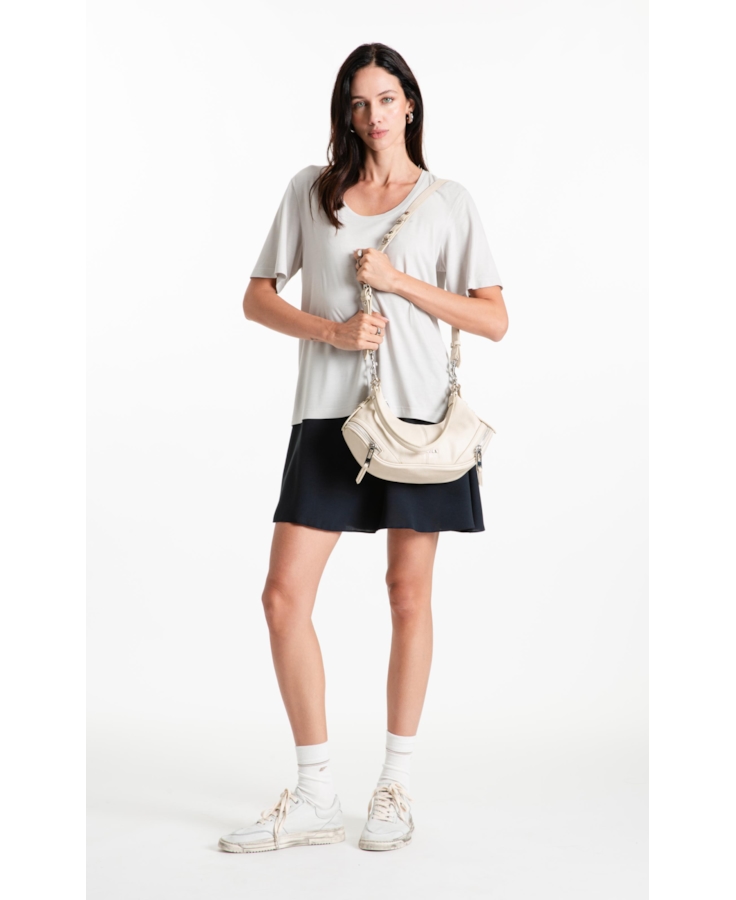 Blusa Viscotricot Ellus Classic Silver