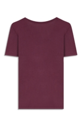 Blusa Viscotricot Ellus Decote v Beringela