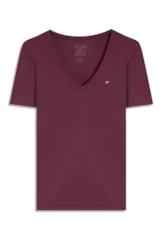 Blusa Viscotricot Ellus Decote v Beringela
