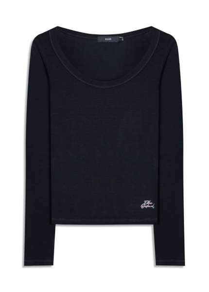 Blusa Viscotricot Ellus Toronto Preto