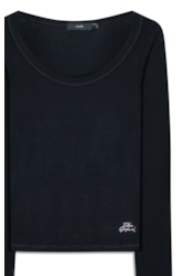 Blusa Viscotricot Ellus Toronto Preto