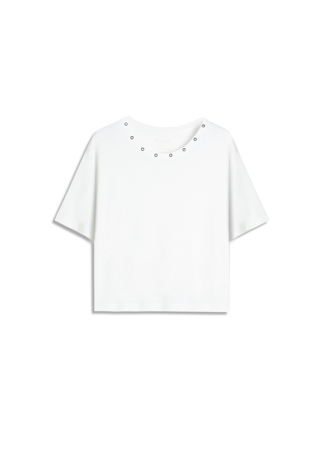 Blusa Viscotricot Eyelets Off White