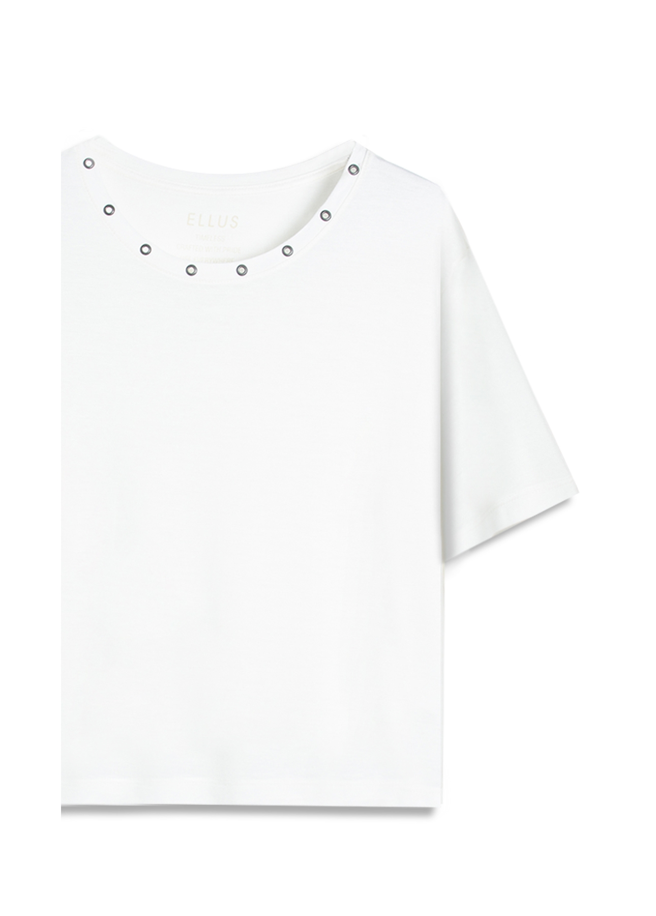 Blusa Viscotricot Eyelets Off White
