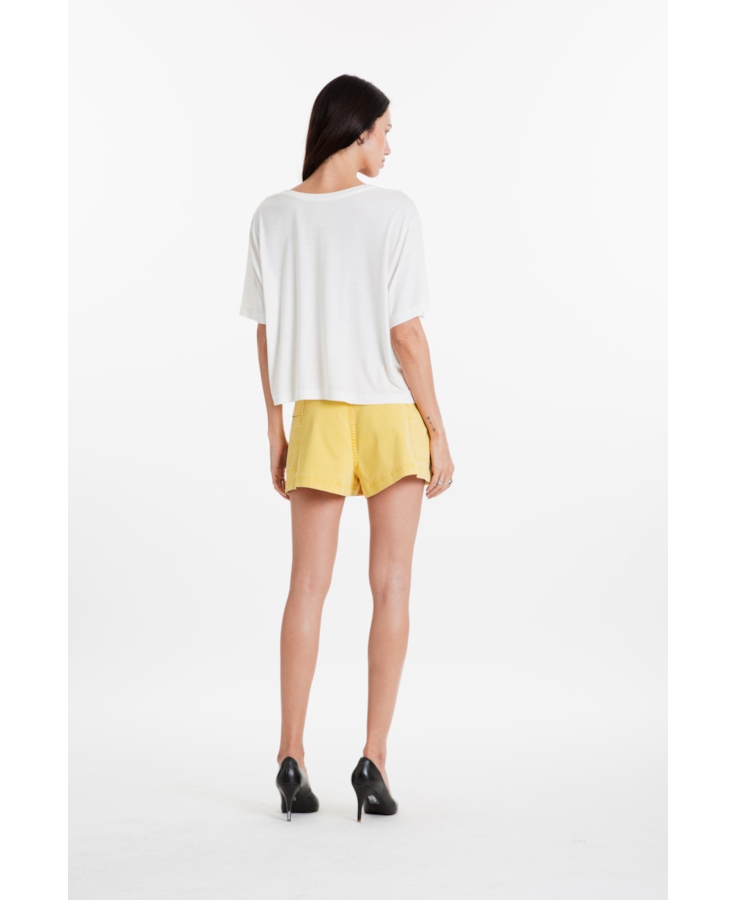 Blusa Viscotricot Eyelets Off White