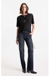 Blusa Viscotricot Hotfix Preto
