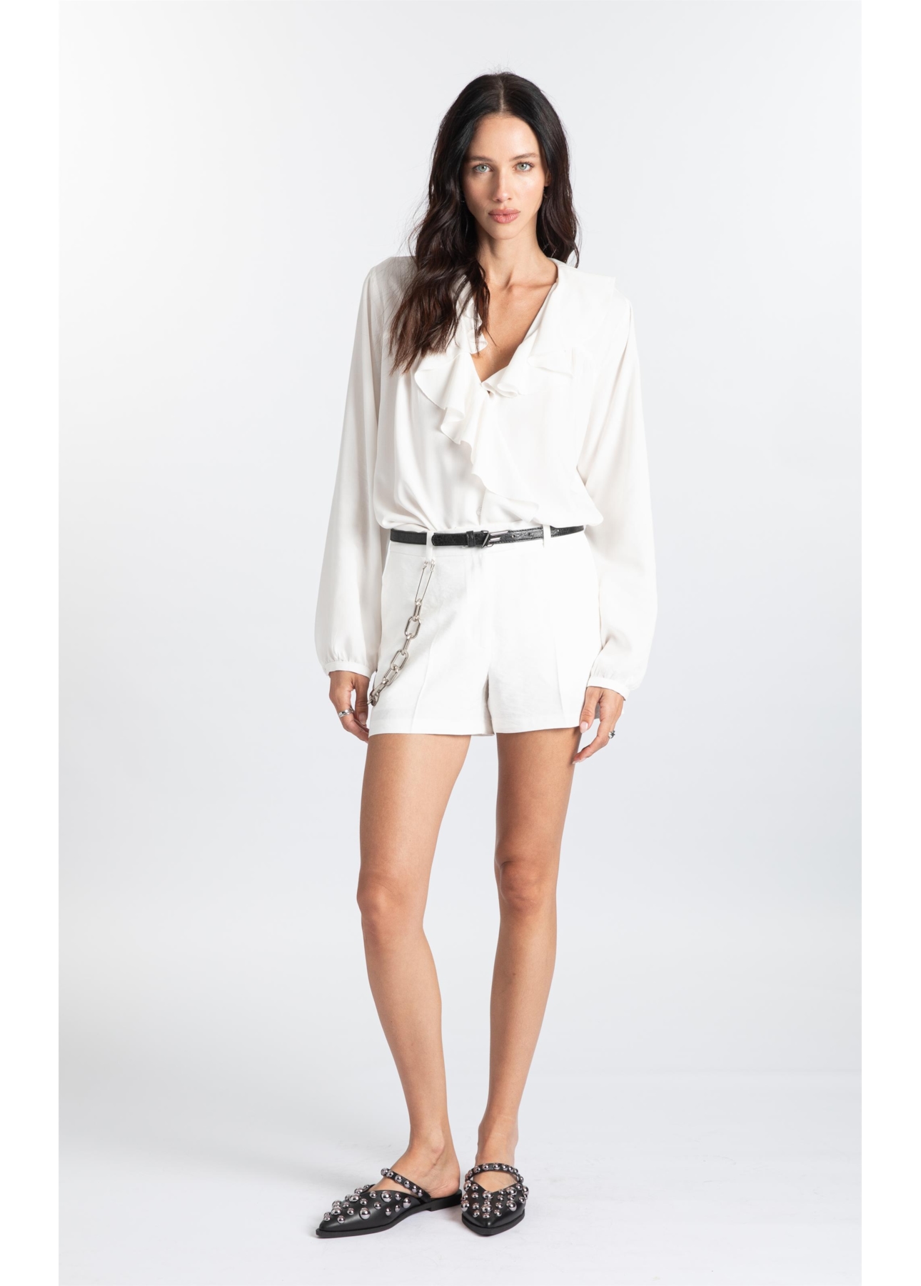 Blusa Voil Cv Babados Branco