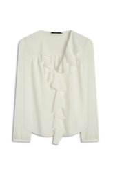 Blusa Voil Cv Babados Branco