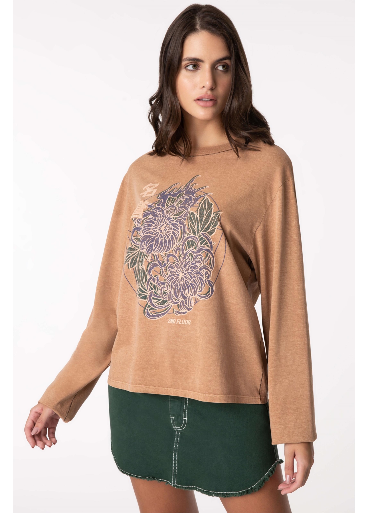 Blusa Washed Chrys Mostarda