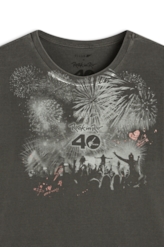 Blusa Washed City Rock Oversized Preto