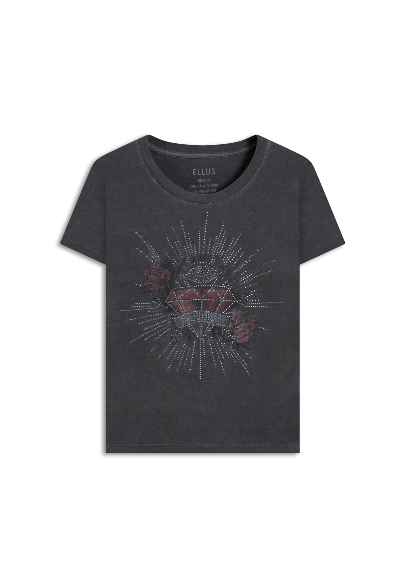 Blusa Washed Classic Diamond Preto